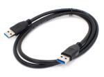 Thunder Germany Thunder MCS-76 (USB-A papa - USB-A papa) Töltő / Adatkábel, USB3.0, fekete (1m) (176-UM2M2K)