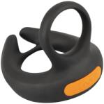 Rebel - rezgő péniszgyűrű és here vibrátor (fekete) - vagyaim