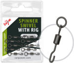 Carp Zoom CZ Spinner Swivel mikrogyűrűs gyorskapocs, #4, matt fekete, 10 db (CZ4685)