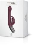 NMC Titanz 8.5" Silicone Rechargeable Vibrator In Rubine Red - vibriteszt