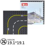 WANGE 907 | építőjáték alaplap nagy méretű kockákhoz - 100% kompatibilis minden más kedvelt márka nagy méretű kockáival | 12x12 - út kanyar