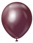 Kalisan Króm 11" (28cm-es) Chrome, króm Latex léggömb, Burgundy, Bordó (LUFI255177)