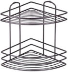 TEKNO TEL ПОСТАВКА ЗА БАНЯ tekno tel bk-022b 2 нива/ъгъл черно (7777150044) - houseware