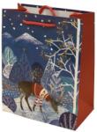Creative Dísztasak Luxury XL 31x42x12 cm karácsonyi havas mintás matt zsinórfüles VD-C-NL-007