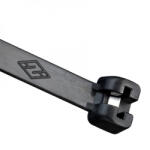 SapiSelco - Ipari Minőség 200x3, 5 fekete EXTRA ERŐS Fémnyelves kábelkötegelő - gyorskötöző (100db/csomag) SapiSelco [MET-3-2111R]