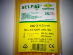 SapiSelco Sárga gyorskötöző 280x4, 5 mm - sárga kábelkötegelő (100db/csomag) SapiSelco SELFIT COLOR [SEL. 14.425R]