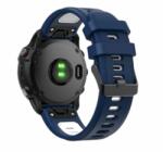 Gigapack Garmin Epix/Fenix 22mm Szilikon Pótszíj, sötétkék/fehér (149190) (GP-149194)