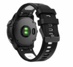 Gigapack Garmin Epix/Fenix 22mm Szilikon Pótszíj, fekete/fehér (149191) (GP-149191)