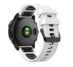 Gigapack Garmin Epix/Fenix 22mm Szilikon Pótszíj, fehér/fekete (149190) (GP-149190)