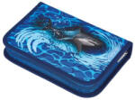 Herlitz Penar echipat cu 1 fermoar Herlitz 50043309, 31 piese, 2 clape, Blue Shark (50043309) Penar