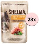 Shelma Shelma Cat Capsule de pui-paradise-ierburi în sos 28 x 85 g