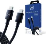 3mk Protection adatkábel - Hyper Cable C to C 100W 1.2m, fekete, 1.2m, Hyper Cable C to C 100W 1.2m, fekete (5903108541220)