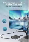 Acer 7in1 USB4 8K Multi Display hub: 1x HDMI (akár 8K@30Hz), 1x Display Port (akár 8K@30Hz), 1x USB-C (adatátvitel akár 40Gb) (HP.DSCAB.013)