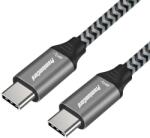 PremiumCord USB 3.2 Gen 1 USB-C kábel (M/M), pamutfonat, 1m (ku31ct1)