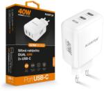 ALIGATOR Intelligens hálózati töltő ALIGATOR Power Delivery 40W, 2xUSB-C, fehér (CHPD0023)