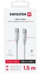 SWISSTEN Adatkábel Textile Ii Usb-c / Usb-c 1, 5 M Fehér (71528204)