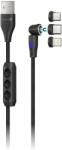 CONNECT IT Magnetic PowerLink 3in1 kábel (USB-C/Lightning/MicroUSB), 2m, FEKETE (CCA-2200-BK)
