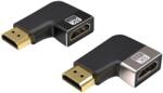 PremiumCord Adapter csatlakozó 8K HDMI A - HDMI A, F/M, 90°-ig - balra (kphdma-42)