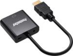 PremiumCord HDMI-VGA átalakító 3, 5 mm-es sztereó csatlakozóval - fekete színben (khcon-54)
