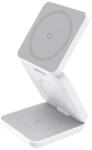 1stCOOL vezeték nélküli, összecsukható QI töltő 3in1, MagSafe, USB-C, Fehér (TN-WC10 White)