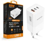 ALIGATOR Alligátor töltő PD65W, 2USB-C, 1xUSB-A, fehér (CHPD0026)