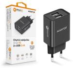 ALIGATOR 2, 4A, 2xUSB, intelligens IC, fekete (CHA0038)