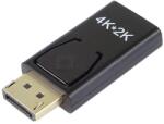 PremiumCord DisplayPort-HDMI adapter, 4K@30Hz Hím/női, aranyozott csatlakozókkal (kportad24)