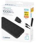 Platinet POWER BANK 10000 mAh PD CHARGER 20W USB-C kábel fekete (PMPB10SETB)