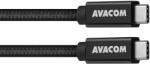 AVACOM adat- és töltőkábel USB Type-C - USB Type-C, 100cm, 100W E-Mark, fekete (DCUS-TPCC-10K100W)