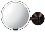 simplehuman 20 cm-es szenzoros fürdőszobai fali tükör 5x nagyítással (fix betáp 100-240V) ST3023