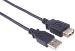 PremiumCord USB 2.0 hosszabbító kábel, A-A, 0, 5m, fekete (kupaa05bk)