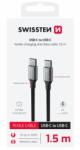 SWISSTEN Adatkábel Textile Ii Usb-c / Usb-c 1, 5 M Fekete (71528203)