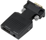 PremiumCord VGA-HDMI átalakító audio bemenettel és audiokábellel (khcon-52)