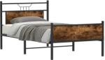 vidaXL füstös tölgy színű szerelt fa ágykeret matrac nélkül 100x200 cm (4106921)