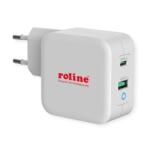 Roline 1x USB3.0 Type-A + 1x USB Type-C fali töltő 65W fehér (19.11. 1041-10) (19.11.1041-10)