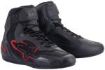 Alpinestars Faster-3 Rideknit motoros csizma fekete-sötétszürke-piros