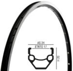  Abroncs 27, 5"" (584) 36h Alu Df. Fekete V3 Vfék