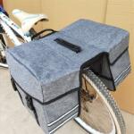 Dollcini Dupla Kerékpáros Táska - Vízálló, 25L, Fényvisszaverős - Szürke (100004)