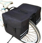 Dollcini Dupla Kerékpáros Táska - Vízálló, 25L, Fényvisszaverős - Fekete (100002)