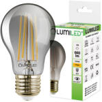 Lumileds E27 A60 LED izzó 6W = 50W 660lm 2200K meleg 360° LUMILED Smokey izzószál (LEDZARMI865)