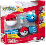 Asmodee Pokemon - Set Figurina Si Centura Clip N Go, Quaxly With Poké Ball, Dive Ball & Water Themed Belt W16 (pkw3645) Figurina