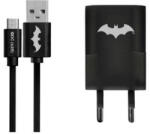 MH Protect USB kábel DC - Batman 002 USB - MicroUSB adatkábel hálózati töltővel 1m fekete 1A