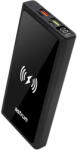 Astrum PB640 20000mAh fekete gyorstöltő PD 3.0, QC 4.0 power bank vezeték nélküli töltéssel, 2X USB-A (2.4A), 1X Type-C (22, 5W), li-polymer cellákkal