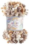 alize Puffy Fine Color 6403 - fehér, barna, bézs (kötés) (0195)