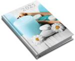 REALSYSTEM Zsebnaptár REALSYSTEM 2 Day B/6 kétnapos álló fehér lapos Meditáció 2025 (5441-63)