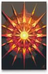  Festés számok szerint - Napos mandala Méret: 20x30cm, Keretezés: Kartonlemezen