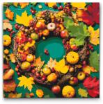  Festés számok szerint - Őszi koszorú Méret: 50x50cm, Keretezés: Műanyagtáblával