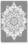  PontPöttyöző - Árnyék mandala Méret: 20x30cm, Keretezés: Keret nélkül (csak a vászon), Szín: Kék