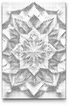  PontPöttyöző - Origami mandala Méret: 40x60cm, Keretezés: Keret nélkül (csak a vászon), Szín: Fekete