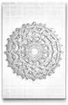  PontPöttyöző - Technikai mandala Méret: 40x60cm, Keretezés: Keret nélkül (csak a vászon), Szín: Fekete